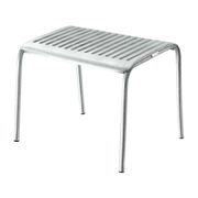 Garden Ottoman in raw varnished stainless steel 38cm Patio - Tolix