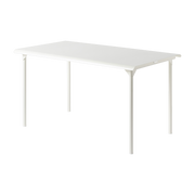 Pure white stainless steel rectangular garden table 160x100cm Patio - Tolix