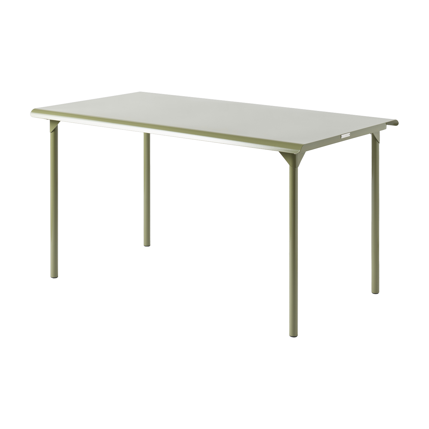 Rechteckiger Gartentisch aus Edelstahl in Binsengrün 160x100cm Patio - -. Tolix