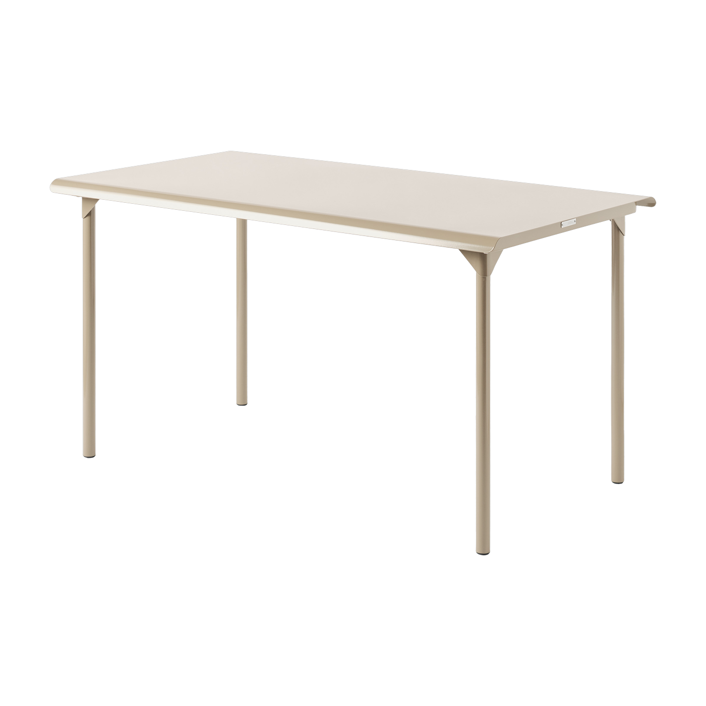 Rechteckiger Gartentisch aus Edelstahl beige grau 160x100cm Patio - -. Tolix