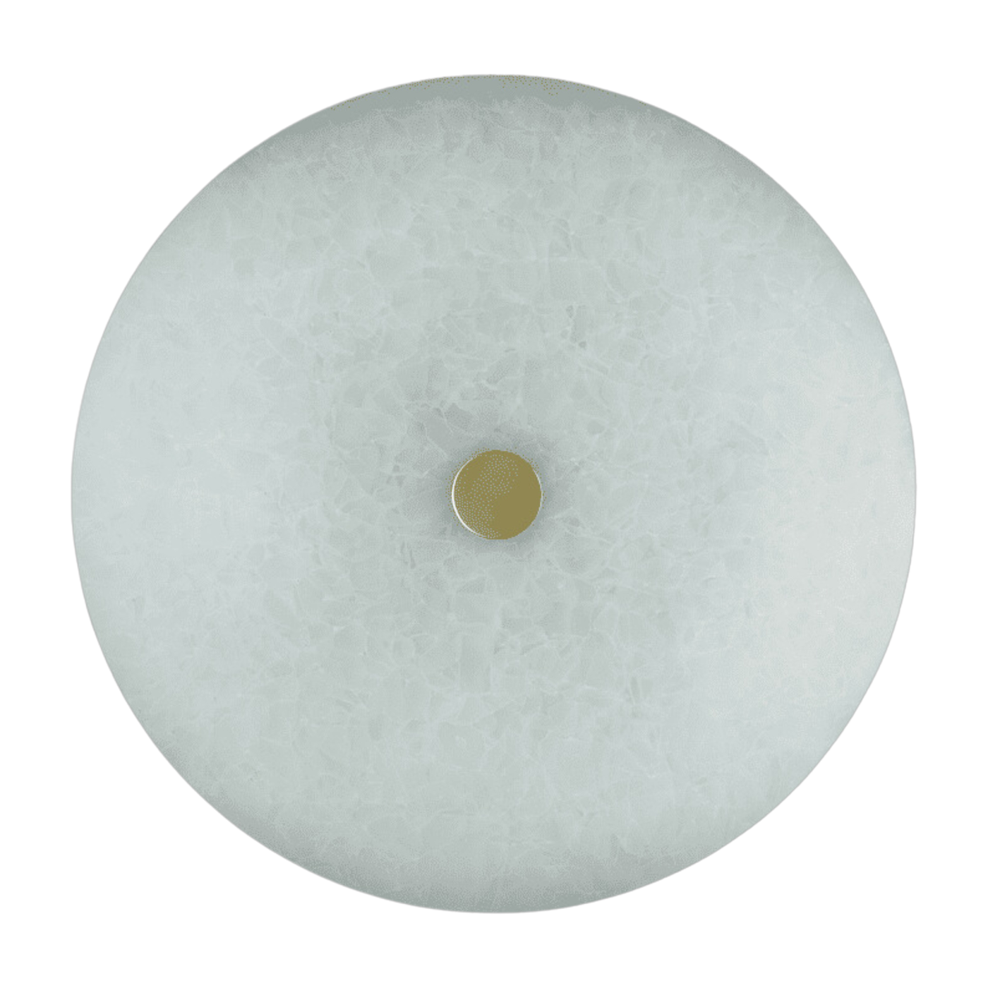 Polar-white and brass recycled glass disc wall light 42. 5cm Magma - Tala