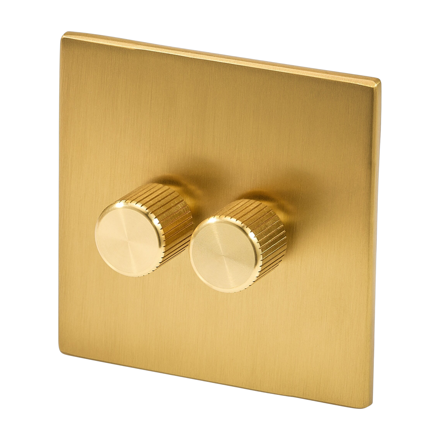 Regulador de intensidad doble de acero inoxidable latón 8,8 cm DImmers - Tala