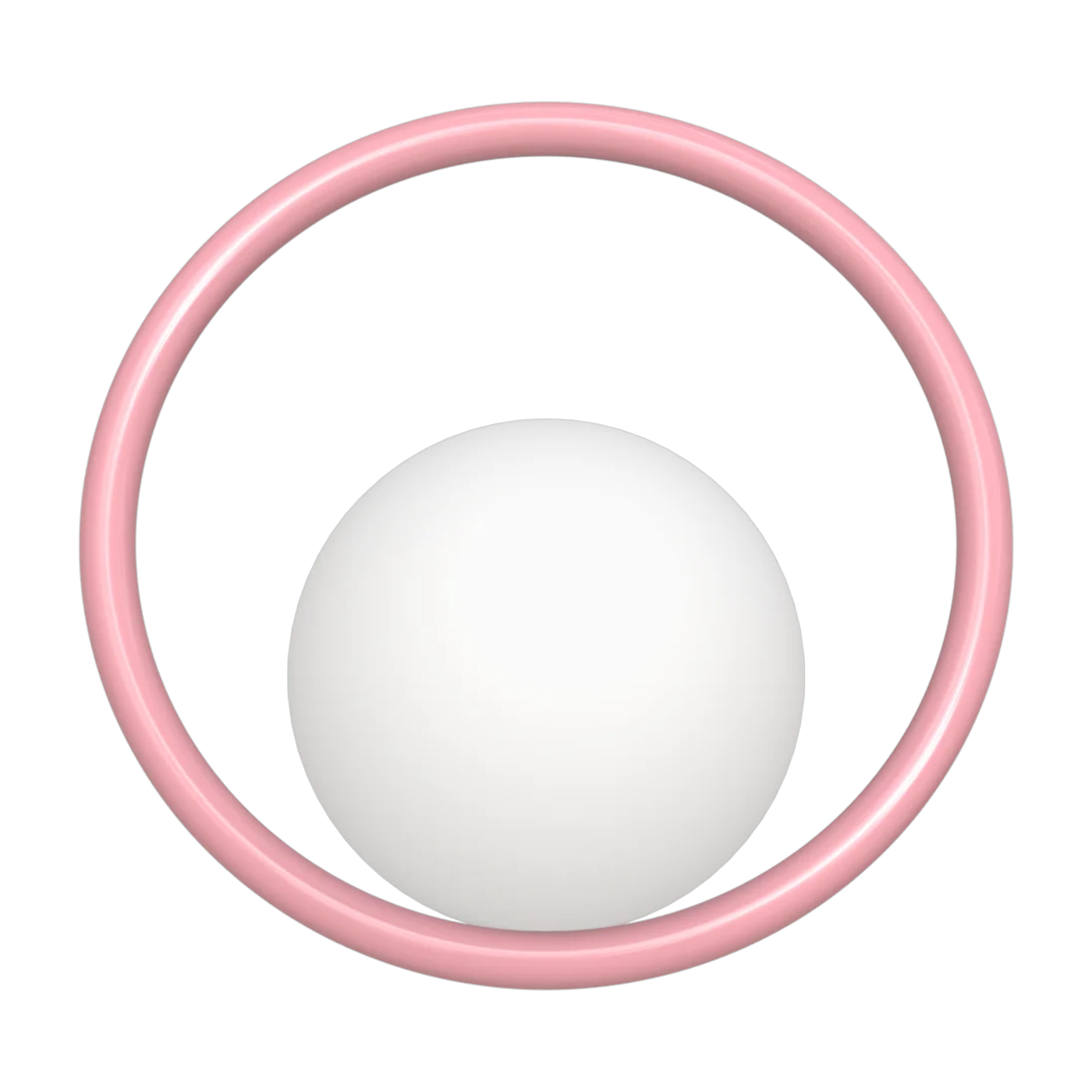 Wandleuchte aus rosa gepulvertem Stahl und Textilkabeln Hula Hoop -. Swedish Ninja