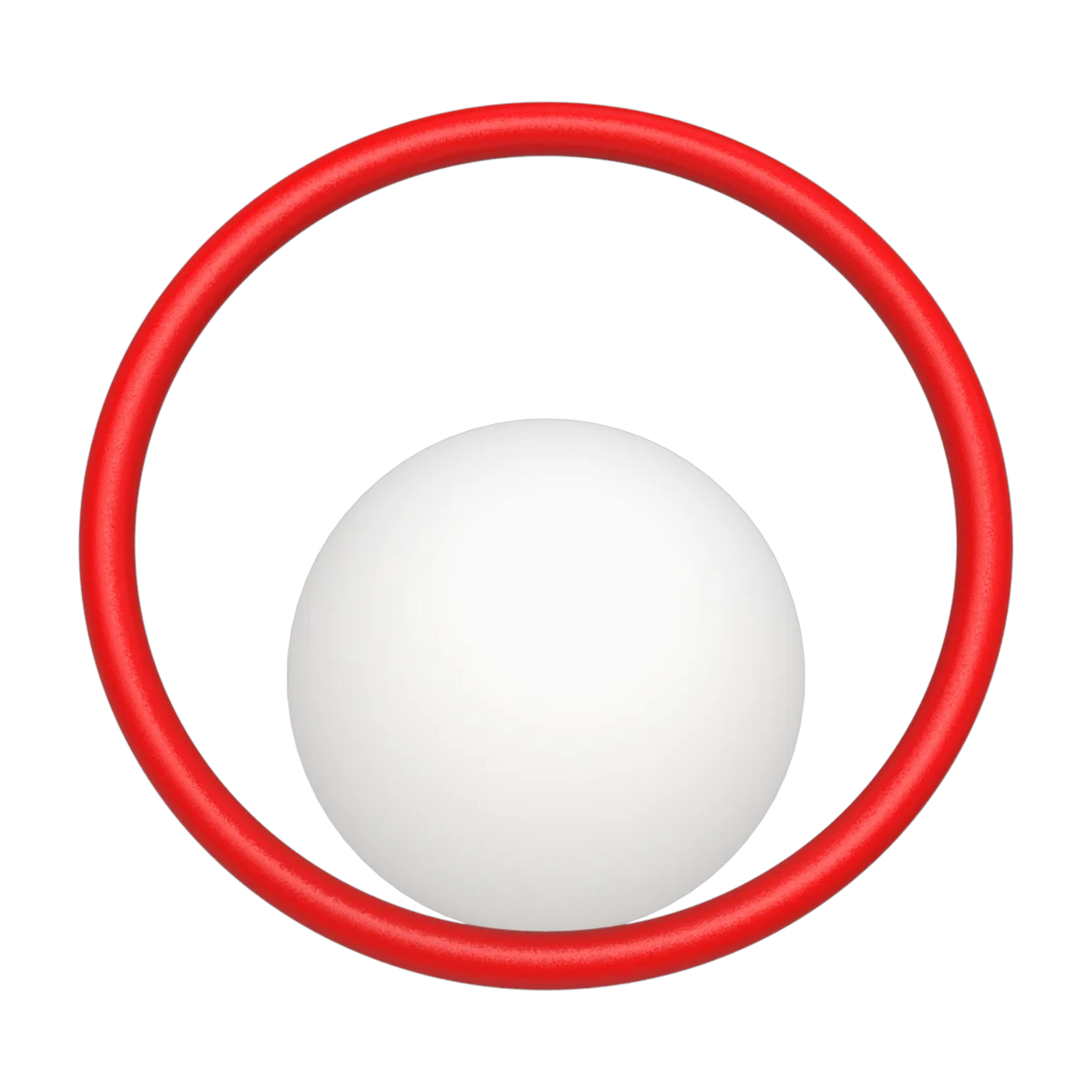 Wandleuchte aus rot gepulvertem Stahl Hula Hoop -. Swedish Ninja