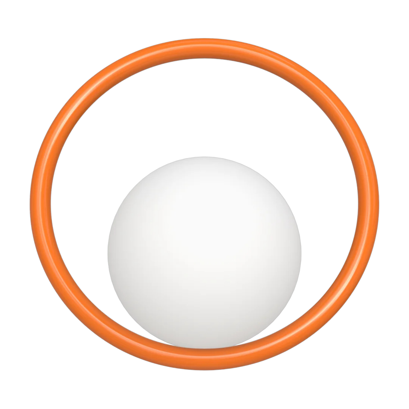 Wandleuchte aus orangefarbenem, gepulvertem Stahl und Textilkabeln Hula Hoop -. Swedish Ninja