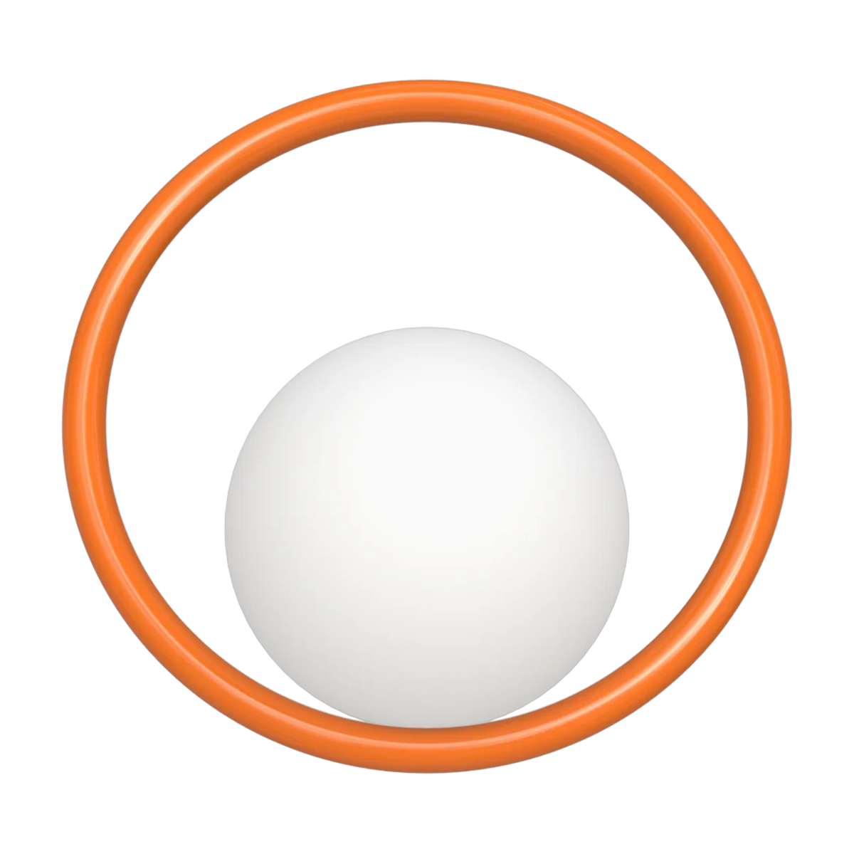 Wandleuchte aus gepudertem Stahl in Orange Hula Hoop -. Swedish Ninja