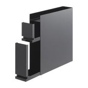 2-level sliding seasoning rack in black steel 50-93x12. 5x52. 5cm - Yamazaki