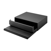 Pull-out tray with drawer in black steel 45x39-64x13. 5cm - Yamazaki