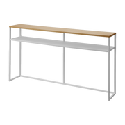 Consolle con ripiano in acciaio e legno 126x20, 5x65cm - Yamazaki