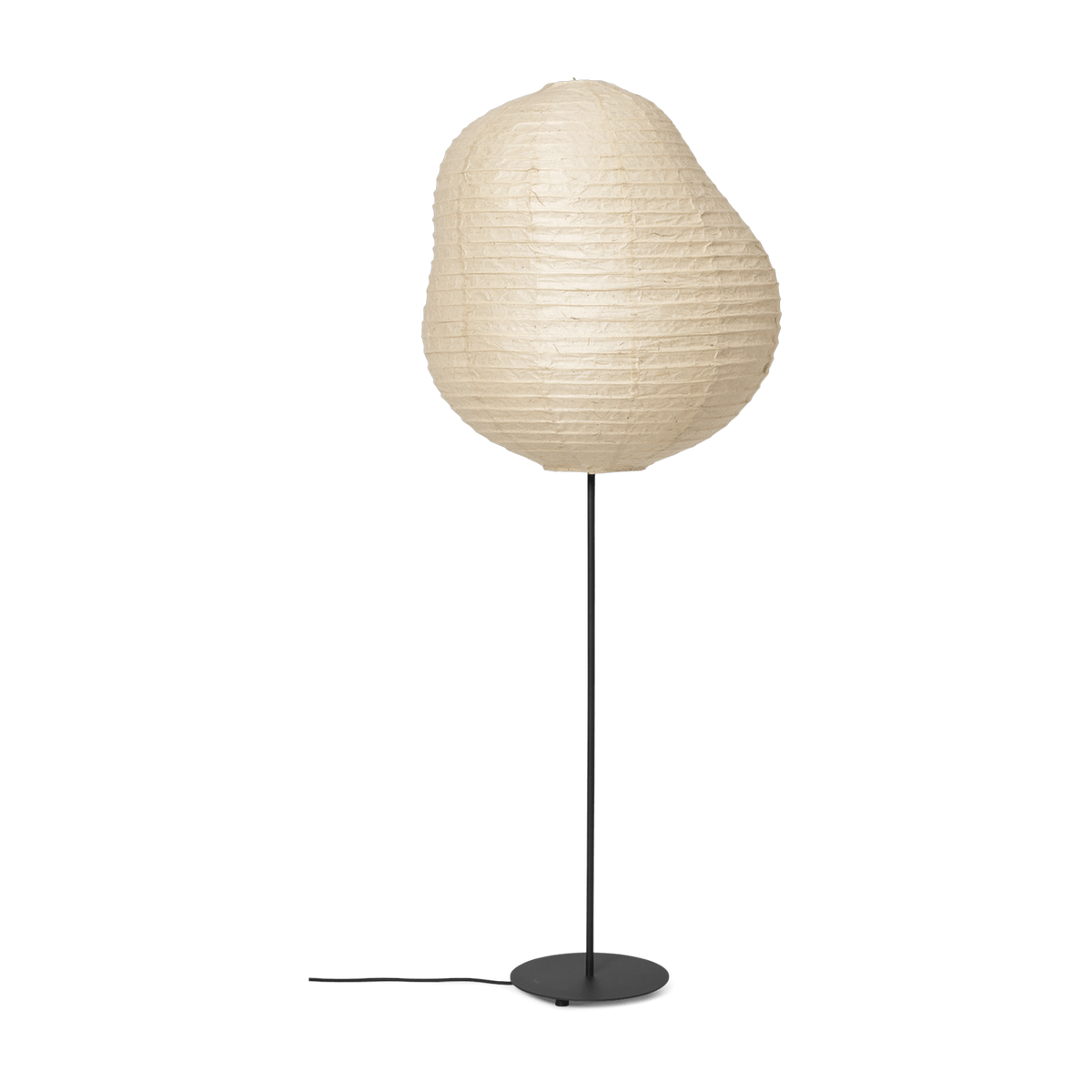 Lámpara de pie de papel washi natural 137, 6 cm Kurbis - Ferm Living