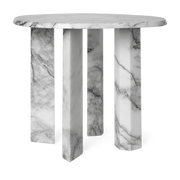 Table d'appoint en marbre blanc et charbon 54,4x45cm Taula - Ferm Living