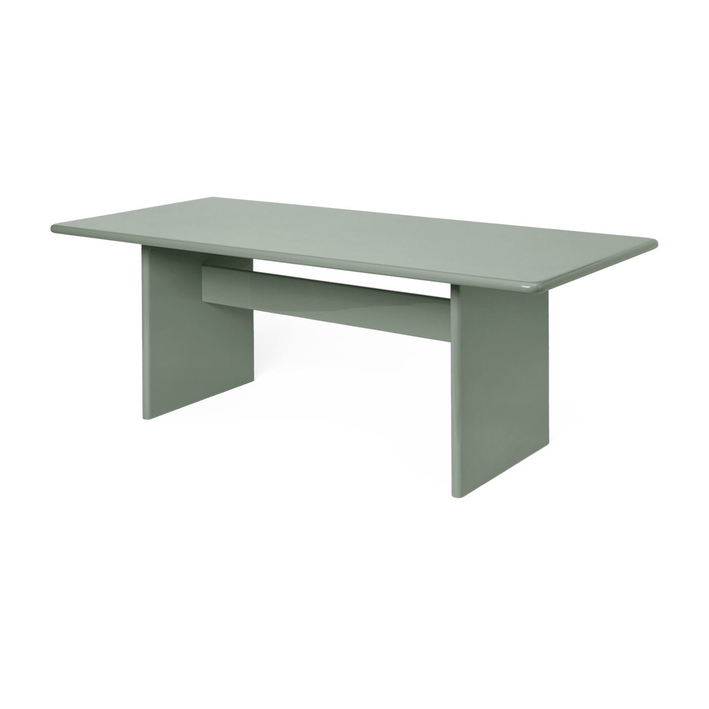Table à manger en bois mdf laqué tea green 90x200cm Rink - Ferm Living