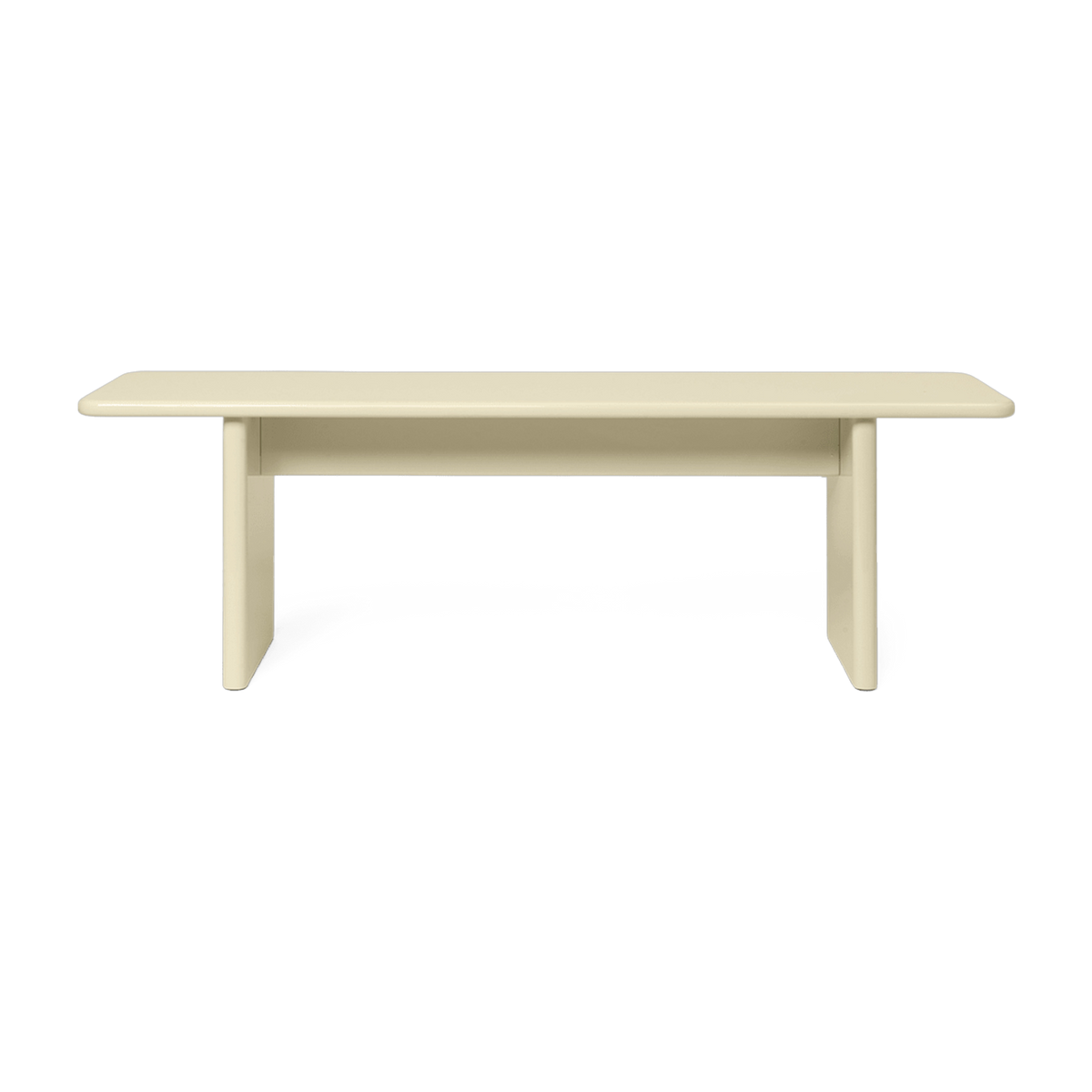 Eggshell lacquered mdf wood bench 140cm Rink - Ferm Living