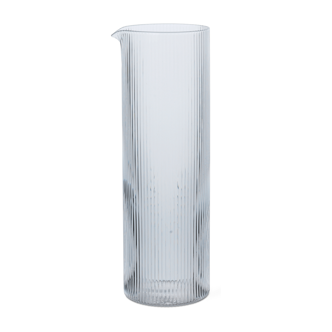 Carafe à eau en verre transparent 8,4x25,5cm Ripple - Ferm Living