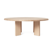 White oiled beech coffee table 107, 6cm Tarn - Ferm Living