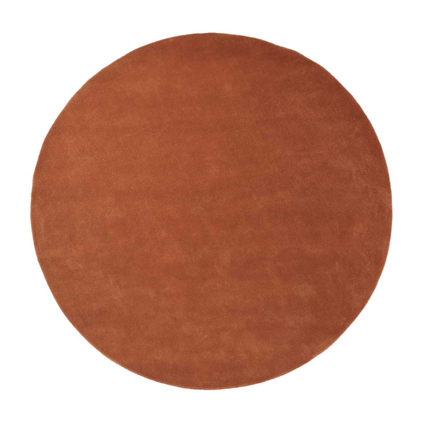 Tapis rond tufté en laine marron rouge 240cm Stille - Ferm Living