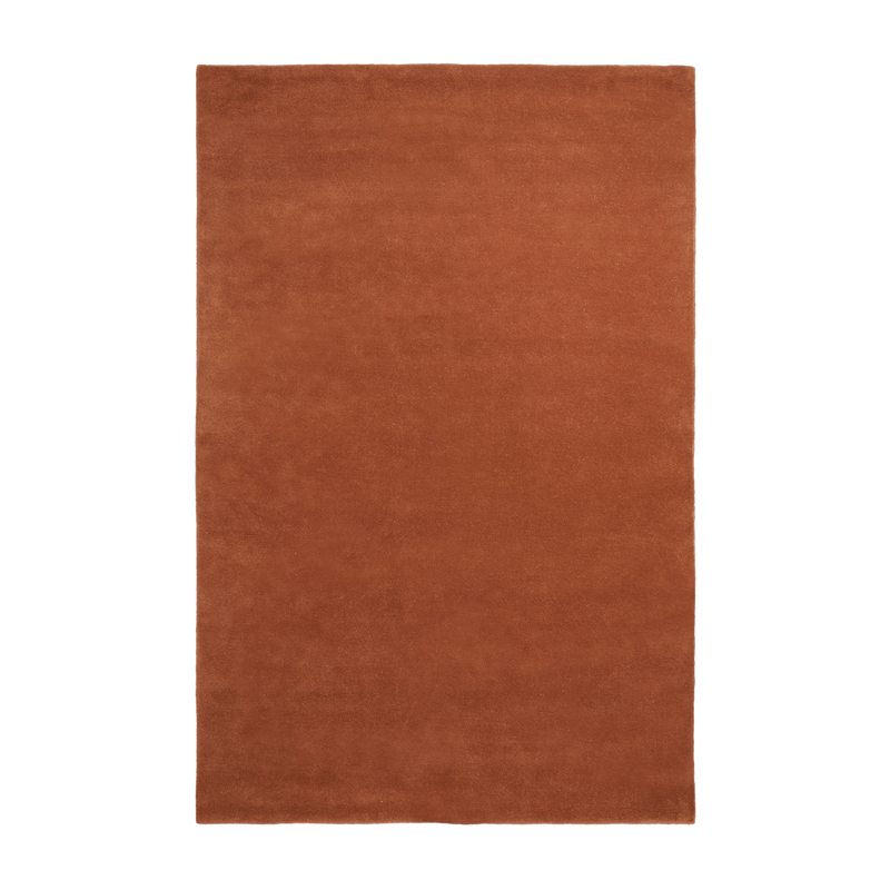 Tapis rectangulaire tufté en laine marron rouge 200x300cm Stille - Ferm Living