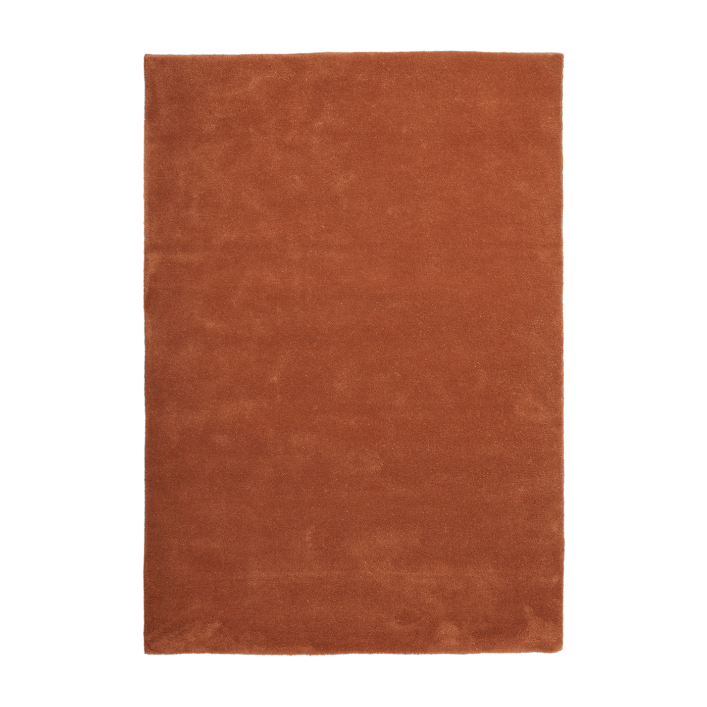 Rectangular tufted rug in red brown wool 140x200cm Stille - Ferm Living