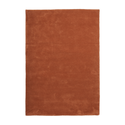Rectangular tufted rug in red brown wool 140x200cm Stille - Ferm Living