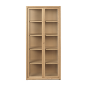 Vitrine en chêne et verre texturé 155cm Reed - Ferm Living