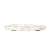 Assiette tressée en céramique émaillée blanc cassé 30cm Plait - Ferm Living