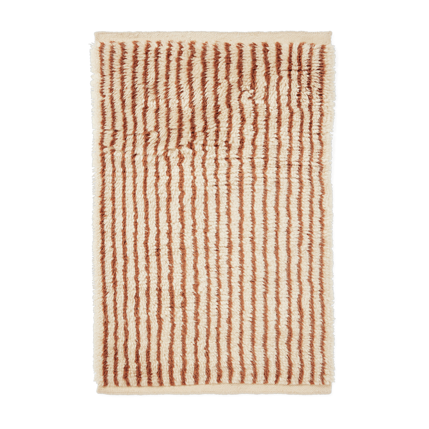 Off-white and reddish-brown wool rug 80x120cm Kami - Ferm Living