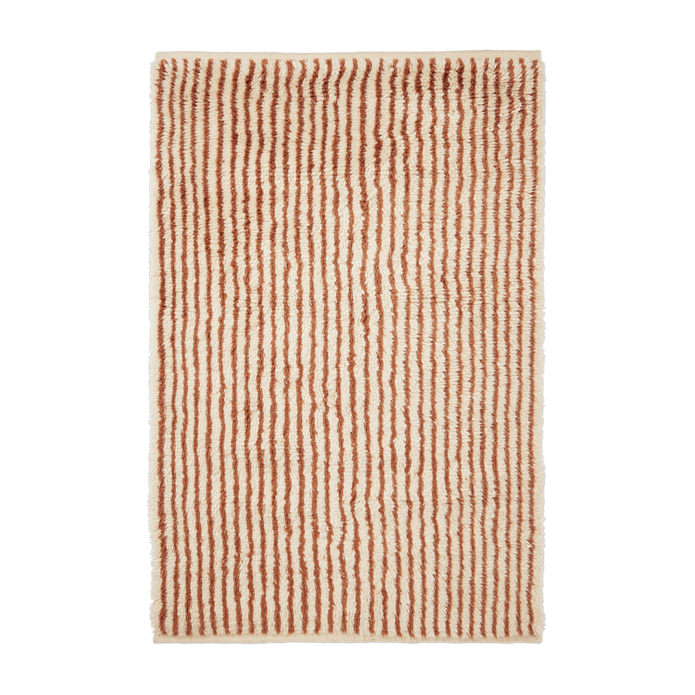 Off-white and reddish-brown wool rug 120x180cm Kami - Ferm Living