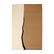 Dark sand and off-white wool rug 170x240cm Soil Kelim - Ferm Living