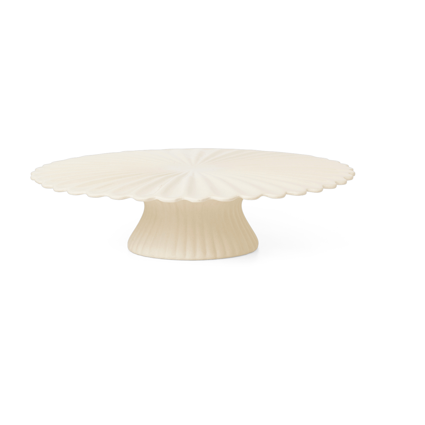 Plateau à gâteaux en grès blanc cassé 31x8cm Fountain - Ferm Living