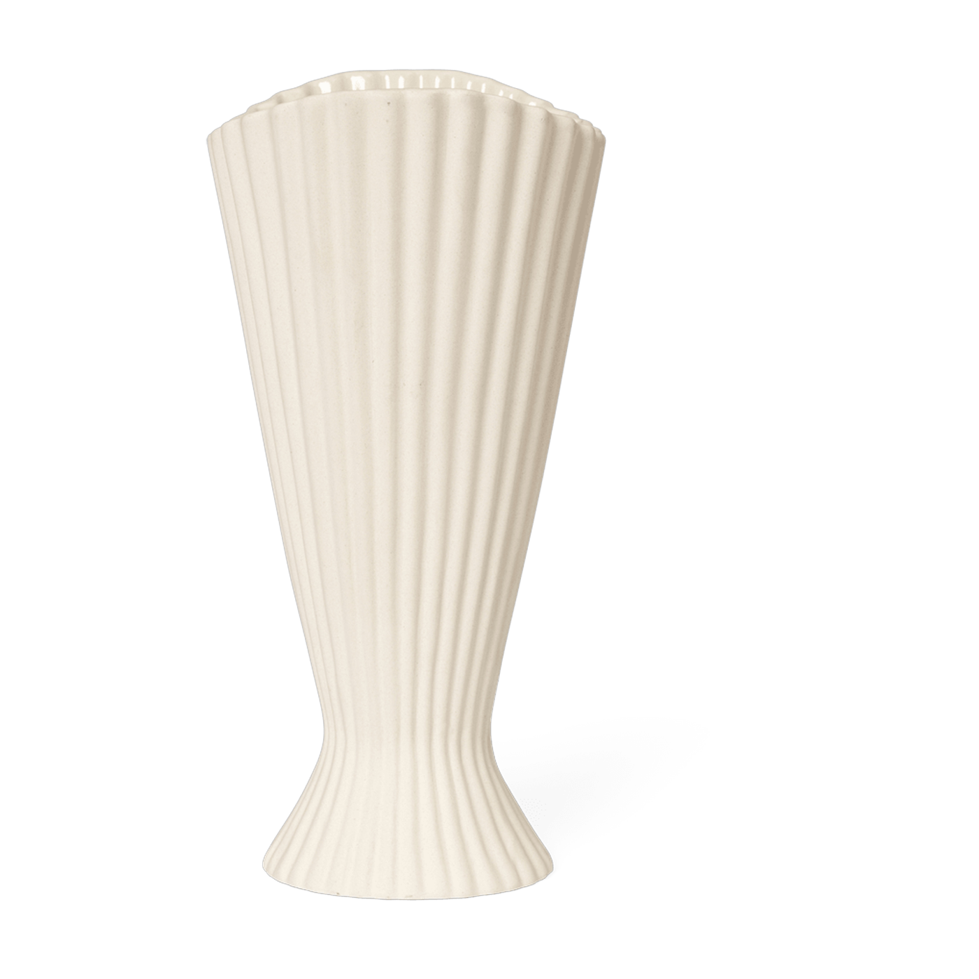 Vase off-white stoneware 23cm Fountain - Ferm Living