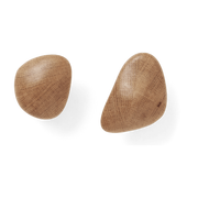 2 solid oak hooks Cairn - Ferm Living