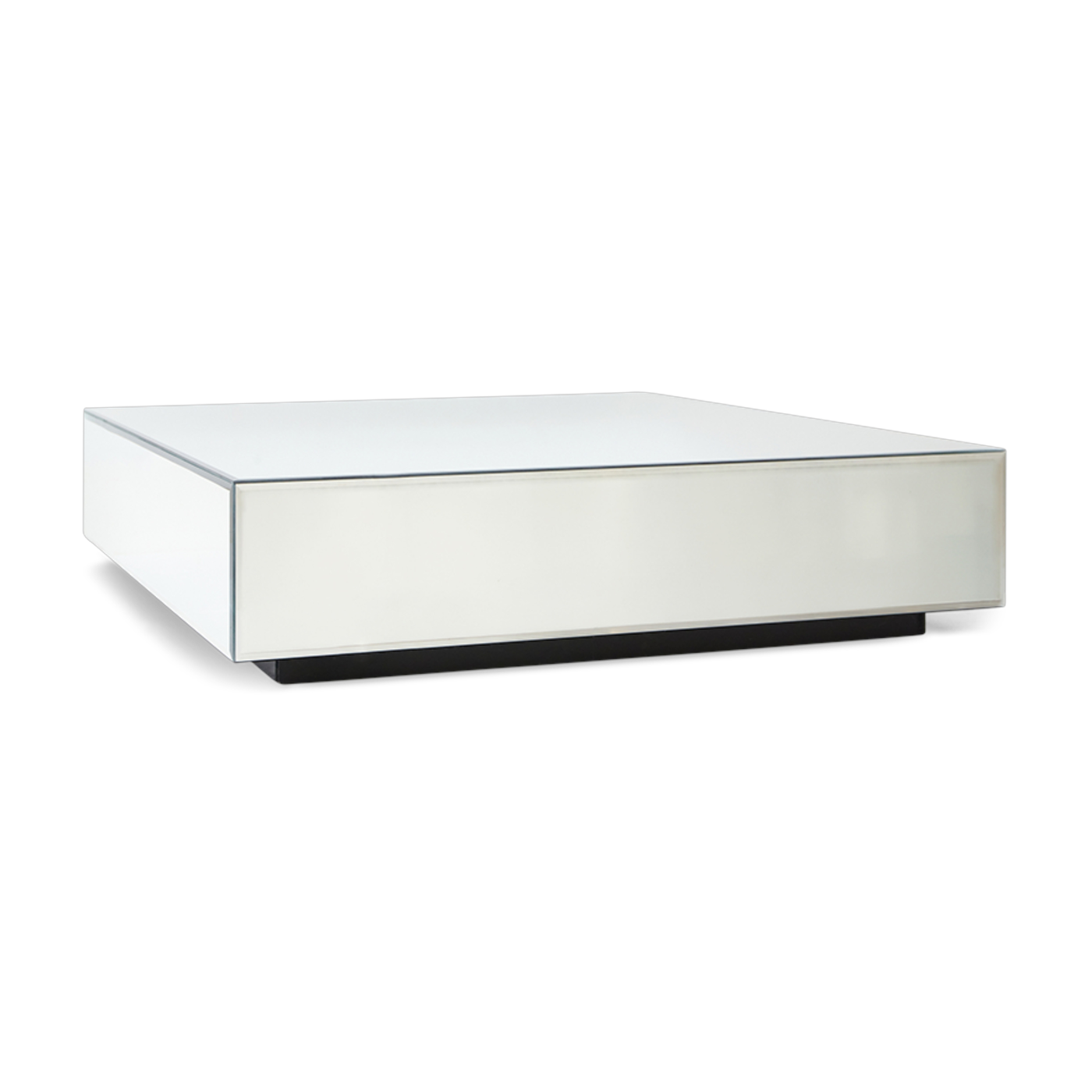 Table basse avec bloc miroir clair 90x90cm - HKLIVING