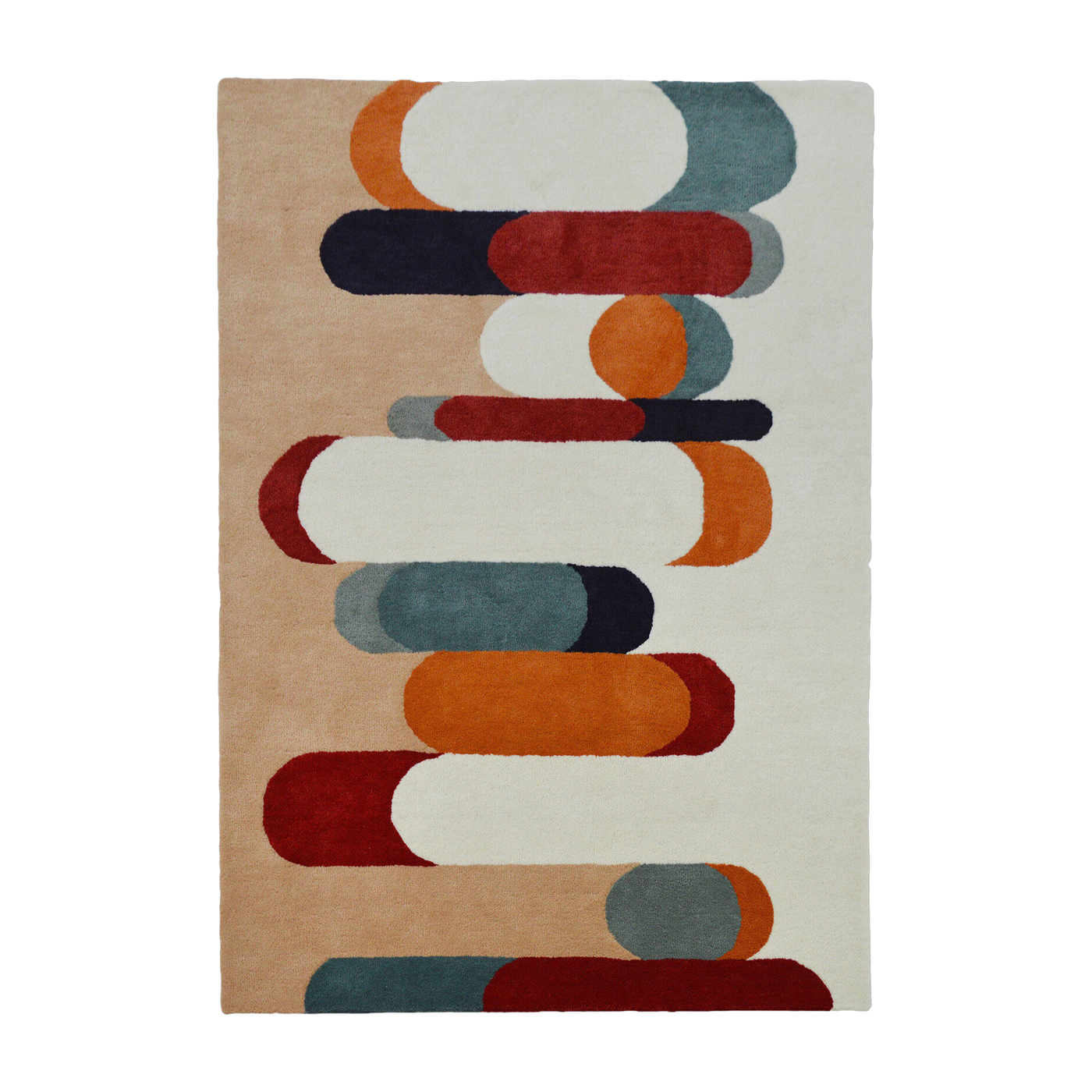 Rectangular wool carpet orange 120x170cm Sonate - Edito