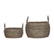 Paniers De Rangement Hddistra Negro / Natural - House Doctor