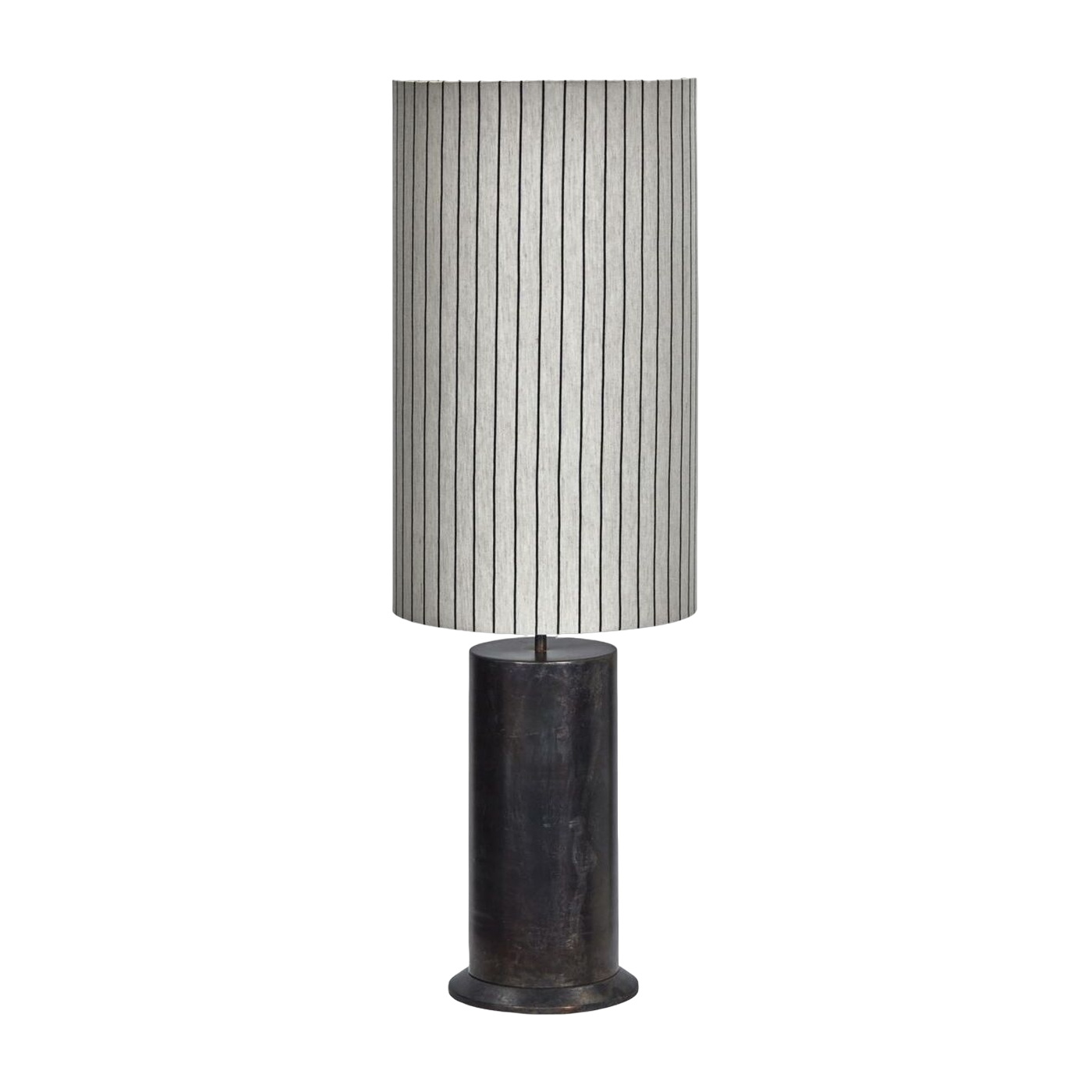 Lámpara de Pie Hdrafi Base con Hdshade Marrón Antiguo / Blanco Roto con Rayas Negras - House Doctor