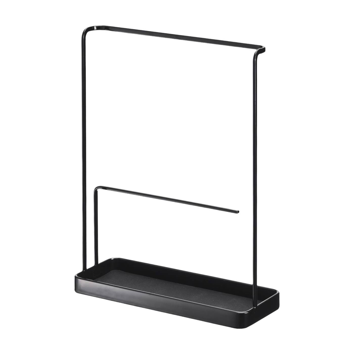 Portaoggetti e porta occhiali da sole in acciaio nero 25,5cm - Yamazaki