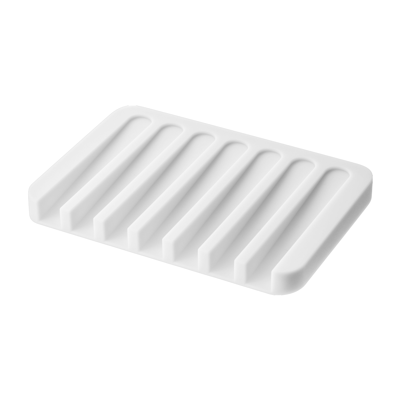 Plateau à savon en silicone blanc 11,5x8cm - Yamazaki