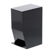 Black resin sanitary garbage can 27. 5cm Step -On - Yamazaki