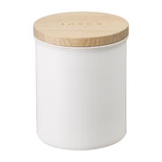 Wood and white ceramic box 11. 5cm - Yamazaki