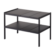 Black steel 2 tier extensible organizer 35cm - Yamazaki