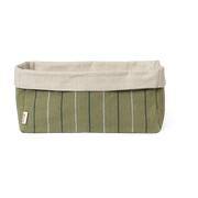 Reversible green rectangular kitchen basket in organic cotton 30x18x19cm Ito - Ferm Living