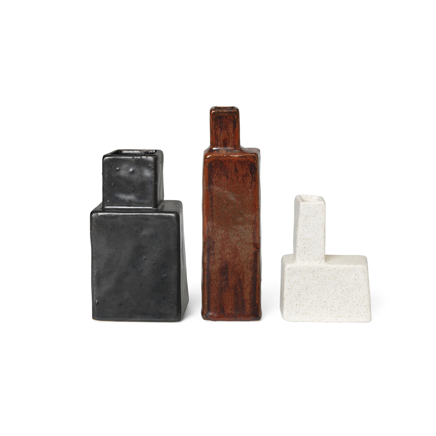3 Koa glazed ceramic vases - Ferm Living