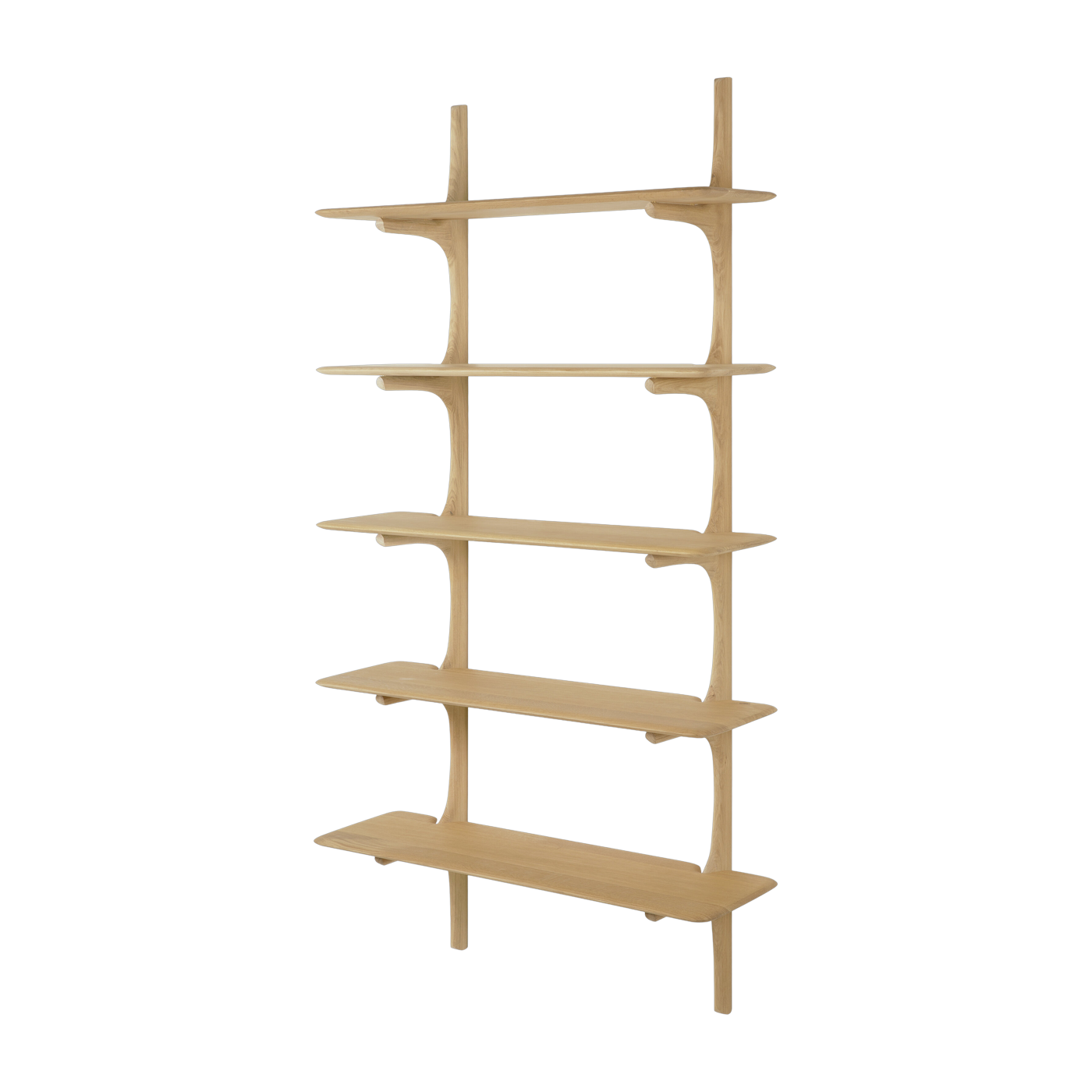 Estantería de pared de roble macizo, acabado al aceite 100x35x196cm PI - Ethnicraft accessories