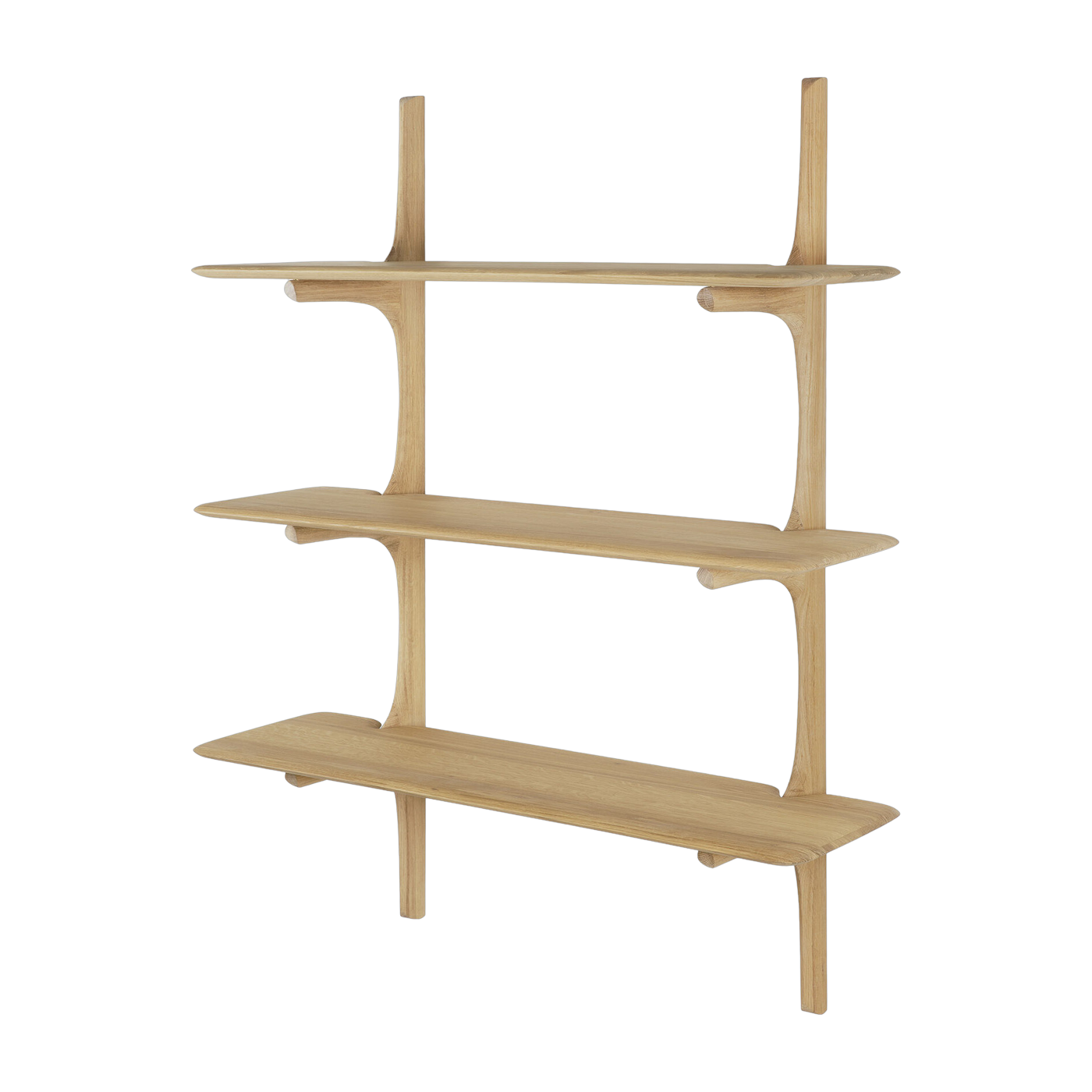 Estantería de pared de roble macizo acabado al aceite 100x35x126cm PI - Ethnicraft accessories