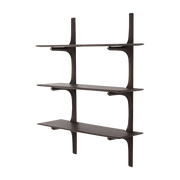 Estantería de pared de caoba marrón oscuro con acabado barnizado 100x35x126cm PI - Ethnicraft accessories