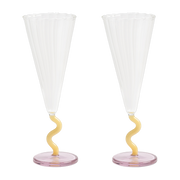 champagne Curve 2 Copas de caramelo 18cl 21x7, 5cm - &Klevering