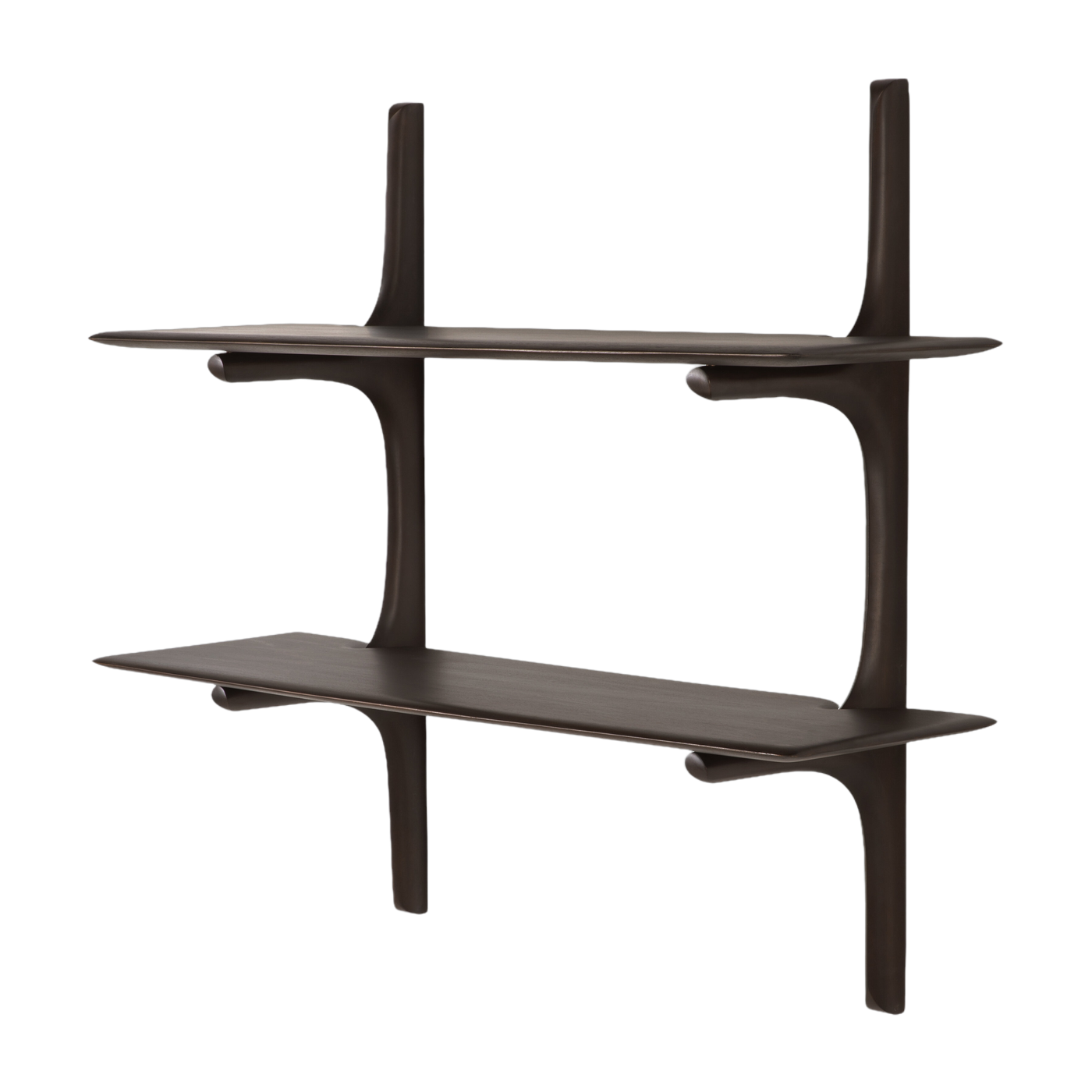 Estantería de pared de caoba marrón oscuro con acabado barnizado 100x35x91cm PI - Ethnicraft accessories