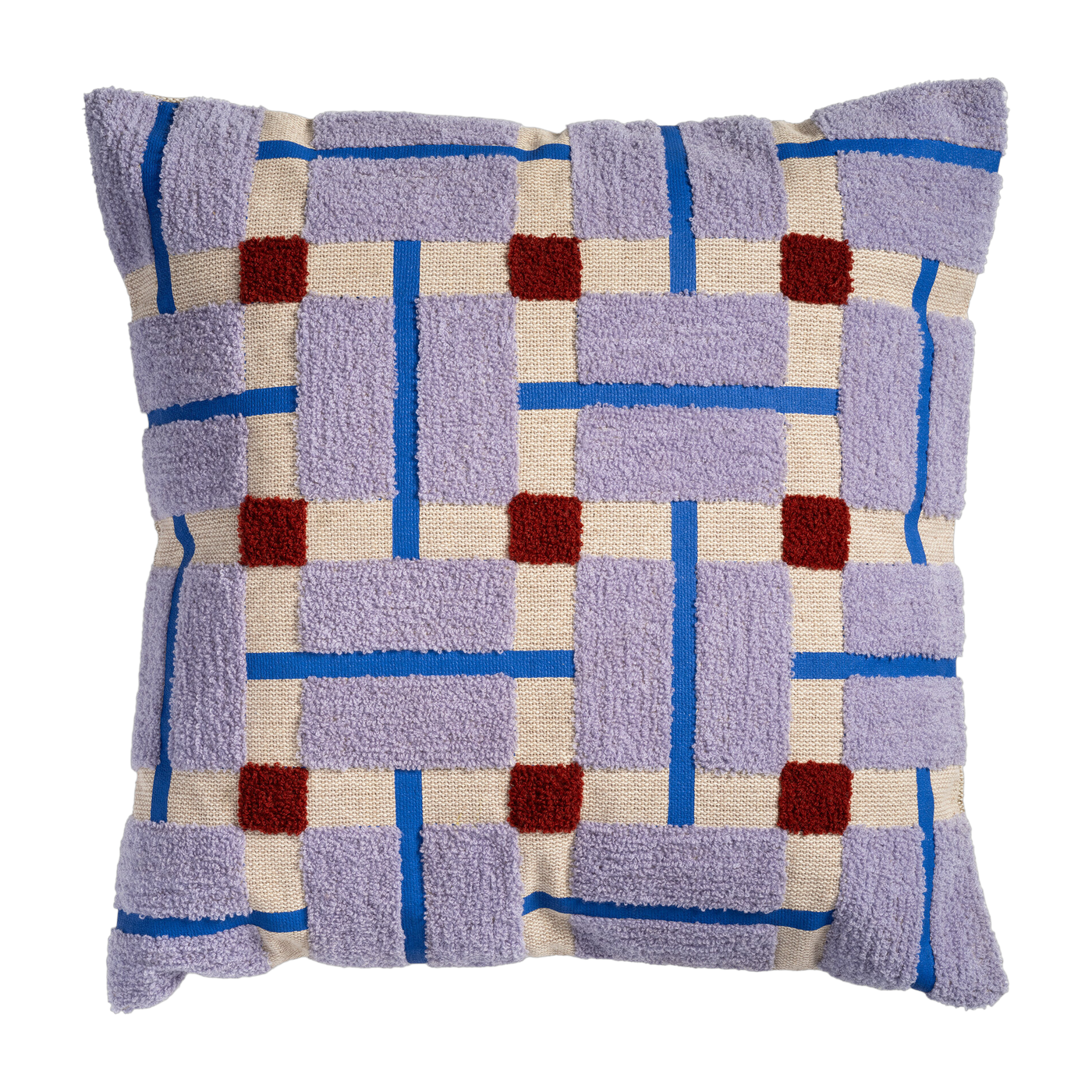 Getuftetes Kissen aus violetter Baumwolle 50x50cm Plano - &Klevering