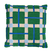 Plano Cojín empenachado de algodón verde 40x40cm - &Klevering