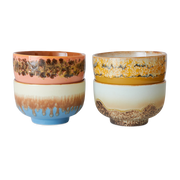 4 Tazones para fideos de gres multicolor 13, 5x8cm Seabreeze - HKLIVING